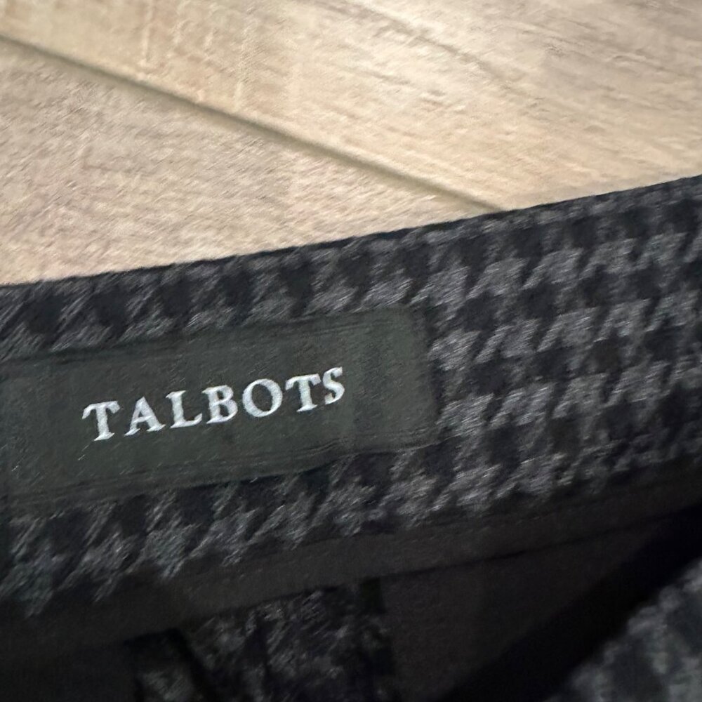 TALBOTS GRAY PLAID SIZE 6 CHATHAM ANKLE PANTS SIDE ZIP CLOSURE WOMENS - Picture 8 of 12